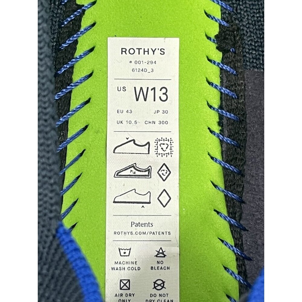 Rothys Navy Blue Flats Sz Womens 13 No Insoles Sustainable Comfort - Picture 4 of 6
